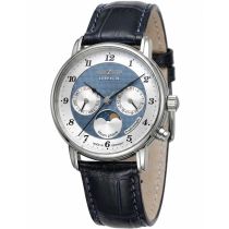 Zeppelin 8537-3 Mens Watch Friedrichshafen Moon Phase 35mm 5ATM 