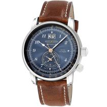 Zeppelin 8644-3 dual time men`s watch LZ126 Los Angeles Mens Watch 43mm 5ATM