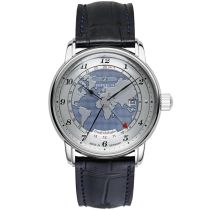 Zeppelin 8596-3 Mens Watch Friedrichshafen GMT Automatic 42mm 5ATM 