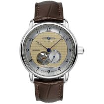 Zeppelin 8566-5 Mens Watch Friedrichshafen Open Heart 41mm 5ATM 
