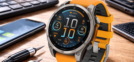 Example photo of a Garmin Venu X1 GPS smartwatch