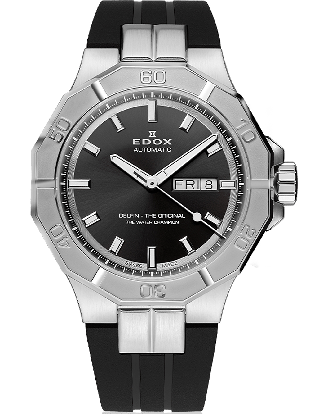 Edox 88008 3CA NIN Delfin Automatic Day Date 43mm 20ATM Mens watch cheap shopping Timeshop24
